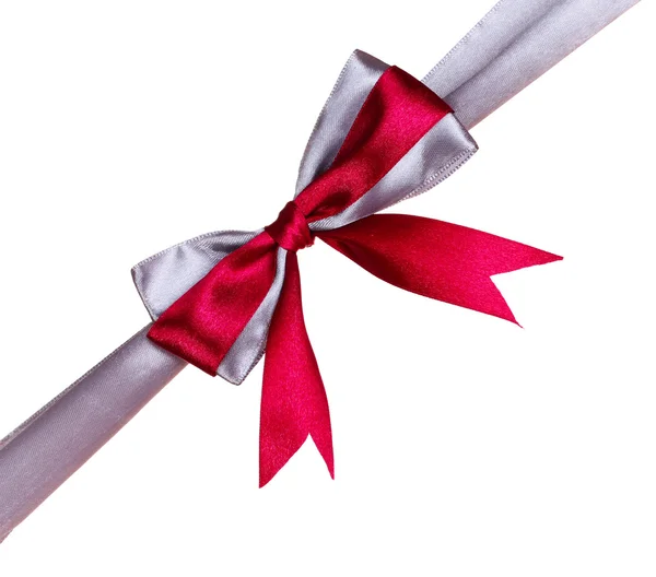 Ribbon and bow isolated on white background — Stock Photo, Image