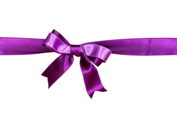 Purple ribbon and bow — Stock Photo, Image