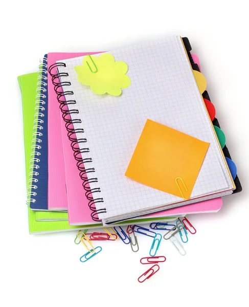 Parlak notebook ve işaretleri — Stok fotoğraf