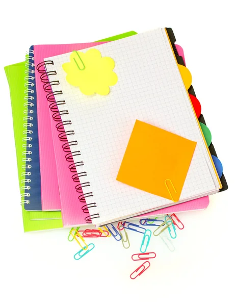 Bright notebooks and markers — Stock Photo, Image