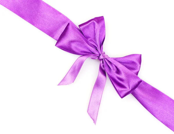 紫色丝带 — 图库照片