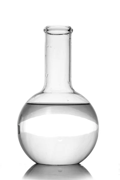 Reageerbuis geïsoleerd op wit. Laboratoriumglaswerk — Stockfoto