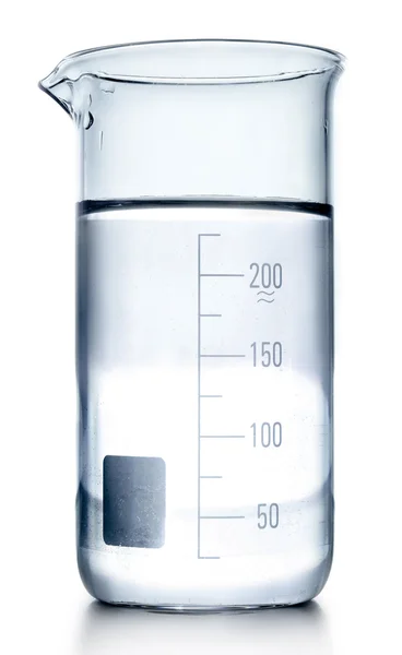 Test-buizen in grijze kleuren geïsoleerd op wit. laboratorium glasswar — Stockfoto