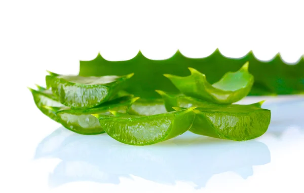 Posiekanych liści aloe vera — Zdjęcie stockowe