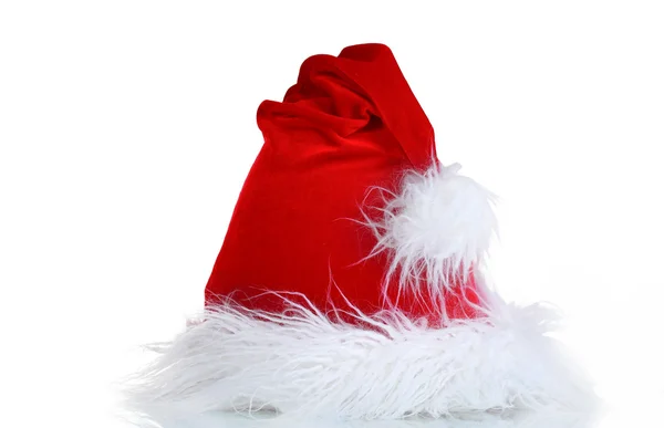 흰색으로 표시된 크리스마스 모자 — 스톡 사진
