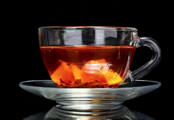 :zwarte thee, — Stockfoto