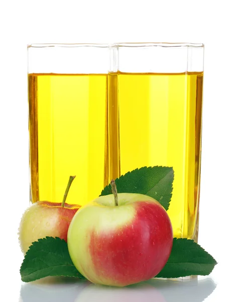 Glasses of fregh apple juice — Stock Photo, Image