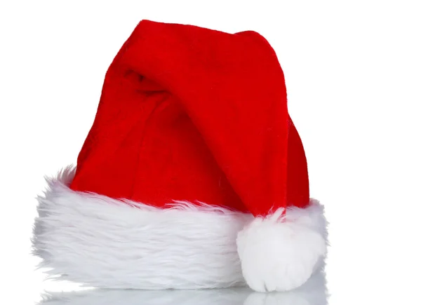 Рождественская шляпа изолирована на белый — стоковое фото
