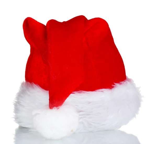 Weihnachtsmütze isoliert auf weiß — Stockfoto