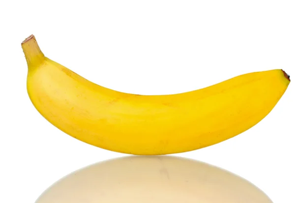 Banana amarela madura isolada em branco — Fotografia de Stock