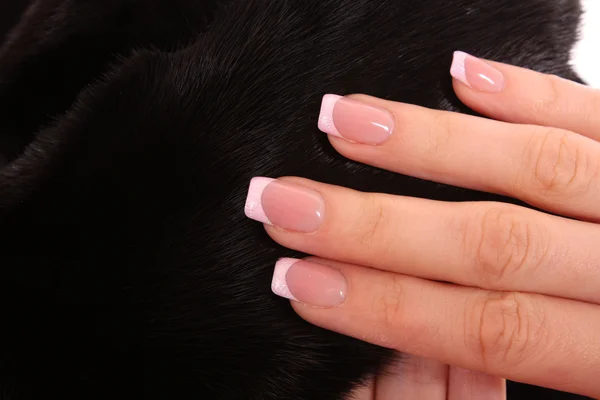 stock image Woman hands with beautiful nails