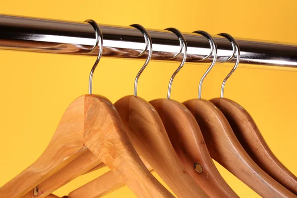 Wooden coat hangers — Stock Photo, Image