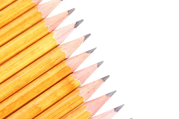 Viele Bleistifte auf weiß — Stockfoto