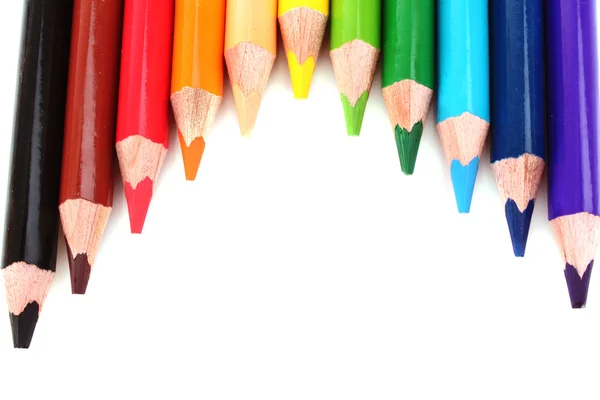Color pencils isolated on white background — Stock Photo, Image