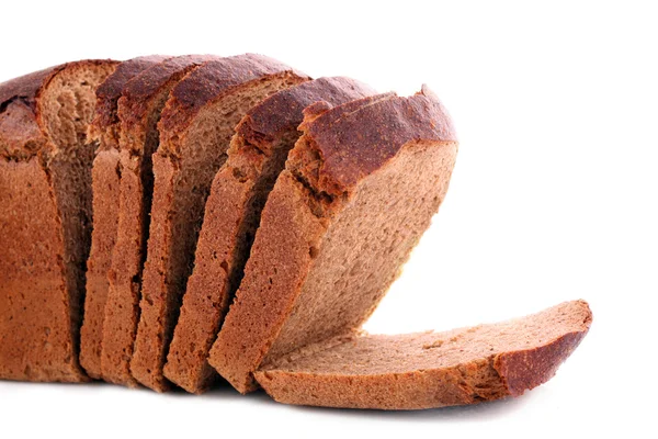 Φρέσκο ψωμί. Απομονωμένα σε λευκό φόντο — Φωτογραφία Αρχείου
