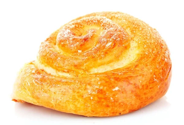 白い背景の上の甘いパン — ストック写真