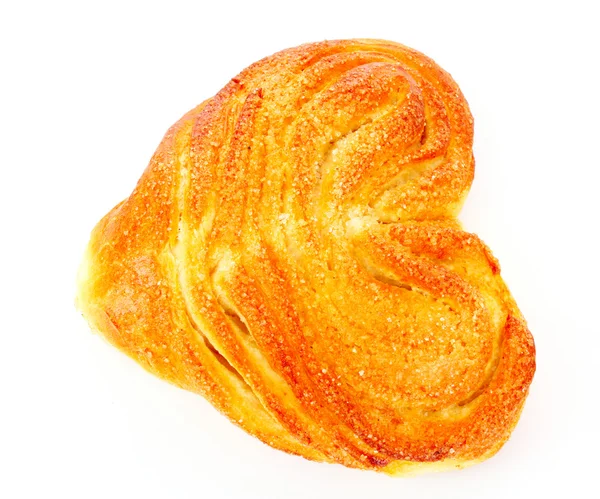 Sweet bun on white background — Stock Photo, Image