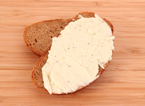 Chléb a máslo poslouchat chleba naslouchat chleba s máslem zalesněný — Stock fotografie