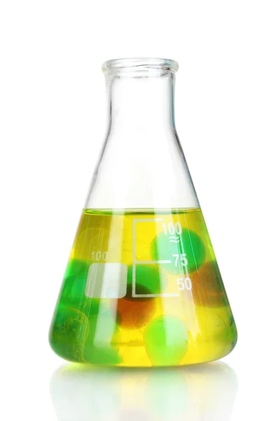Reagenzglas mit Hydrogel isoliert auf weiß — Stockfoto