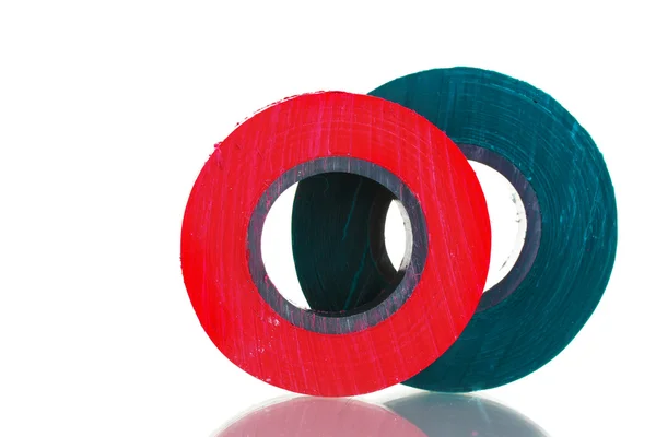Red and green insulating tapes — Stock Photo, Image