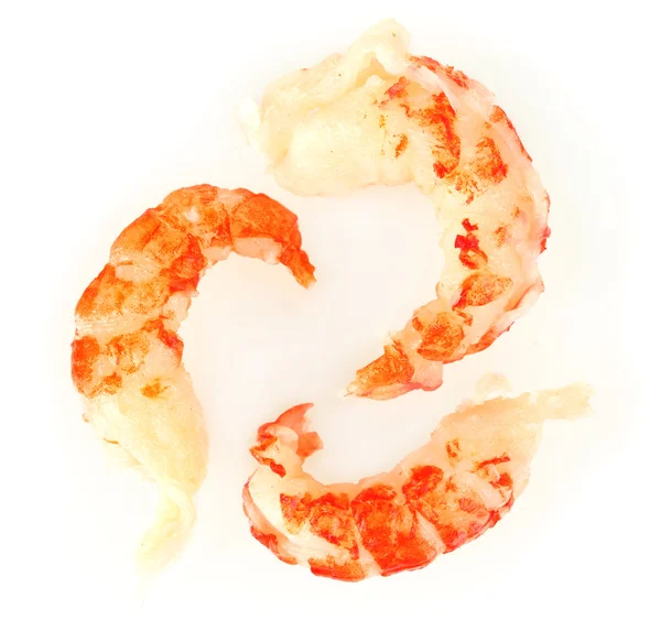 Delicious marinated shrimp isolated on white — Stock Photo, Image
