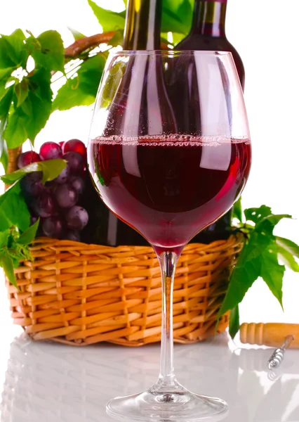 Bel bicchiere di vino rosso — Foto Stock