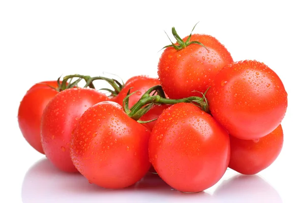 붉은 붉은 토마토는 흰색으로 분리 한다 — 스톡 사진