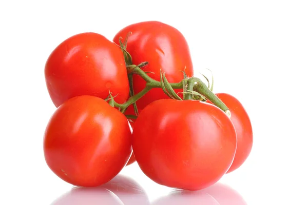 Ripe red tomatoes isolated on white — Stock Photo, Image