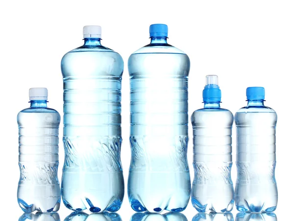 Ομάδα πλαστικά μπουκάλια του νερού — Φωτογραφία Αρχείου
