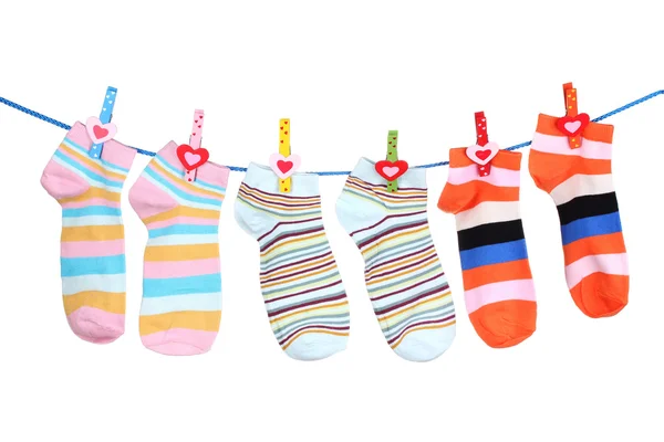 Helle gestreifte Socken online — Stockfoto