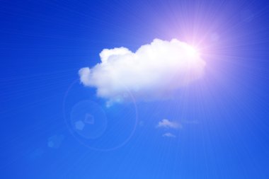 Sunny sky background and clouds