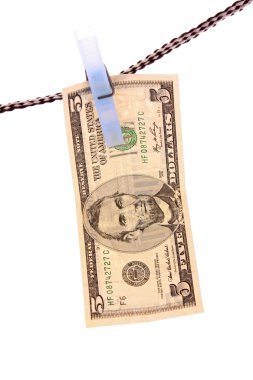 dolar üzerinden beyaz arka plan