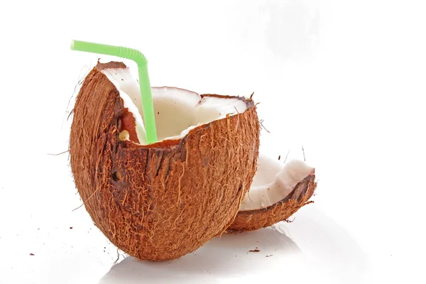 Zoete cocos op witte achtergrond — Stockfoto