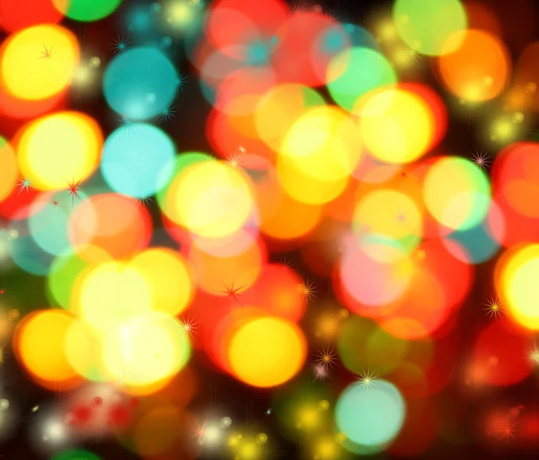Bunte Weihnachtsbeleuchtung Hintergrund — Stockfoto