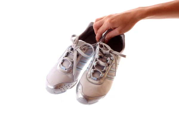 Běžecké boty na bílém pozadí — Stock fotografie