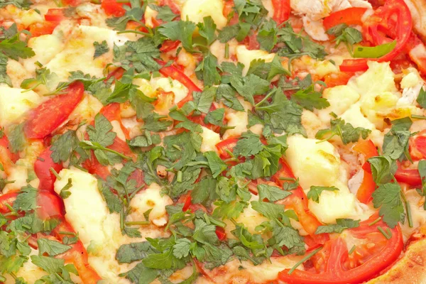 Zbliżenie pizzy mozzarella — Zdjęcie stockowe