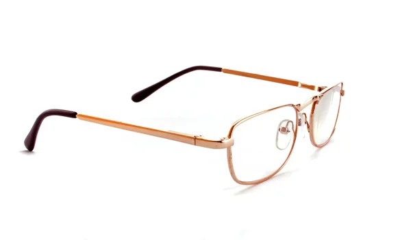 Óculos em um fundo branco — Fotografia de Stock