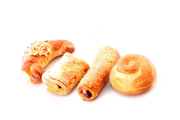 Broodjes op wit — Stockfoto