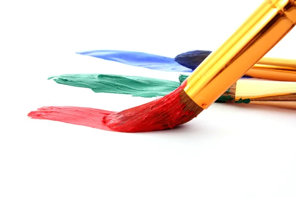 Renk boya fırçaları — Stok fotoğraf