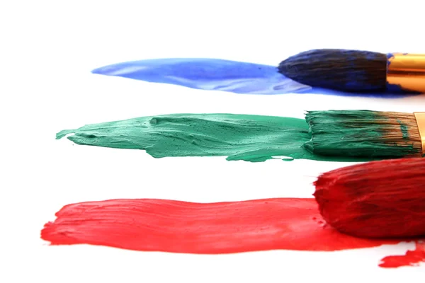 Renk boya fırçaları — Stok fotoğraf
