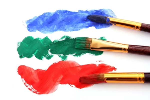 Pinceles de pintura en color —  Fotos de Stock