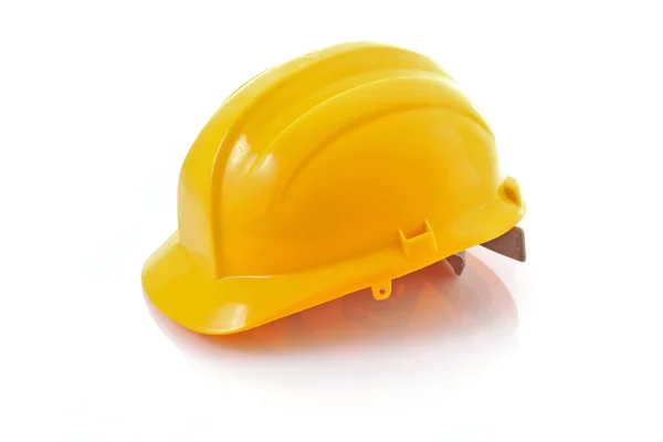 Yellow hard hat on white — Stock Photo, Image