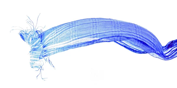 Sciarpa femminile blu isolata su sfondo bianco — Foto Stock
