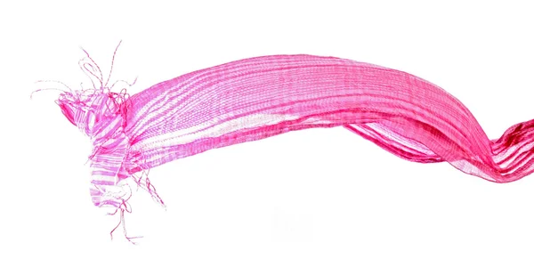 ผ้าพันคอผู้หญิงสีชมพูแยกกันบนพื้นหลังสีขาว — ภาพถ่ายสต็อก