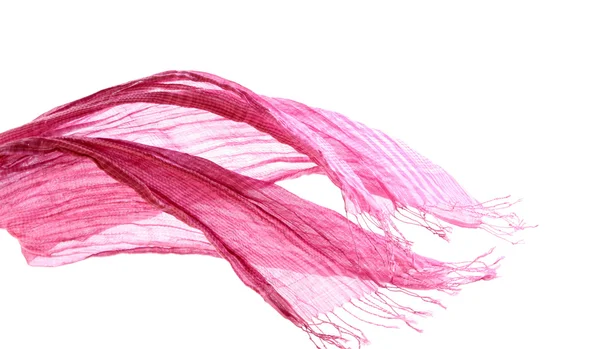 Pink female scarf isolated on white background — Stock Photo, Image