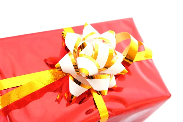 Red christmas gift box — Stock Photo, Image