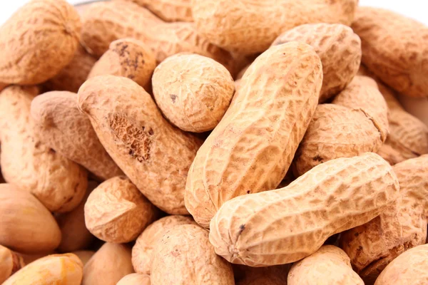Brown peanuts texture background — Stock Photo, Image