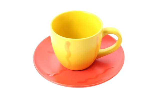 Kleur kopje koffie op een witte achtergrond — Stockfoto