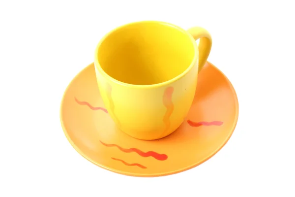 Цвет чашки кофе на белом фоне — стоковое фото