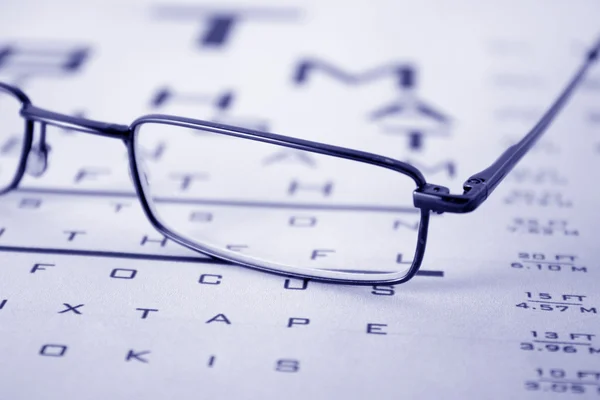 Stock image Glasses on test chart